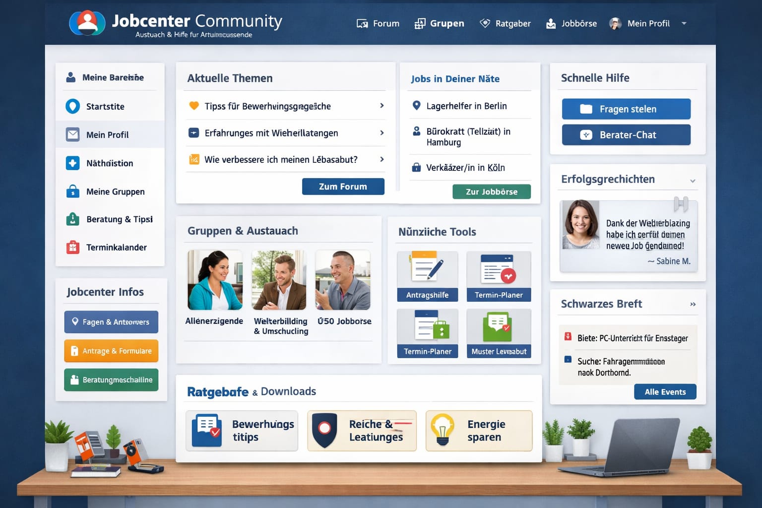 Layout-Konzept für Jobcenter